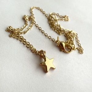 Minimalistic Gold Tone Small Star Neckless NWOT